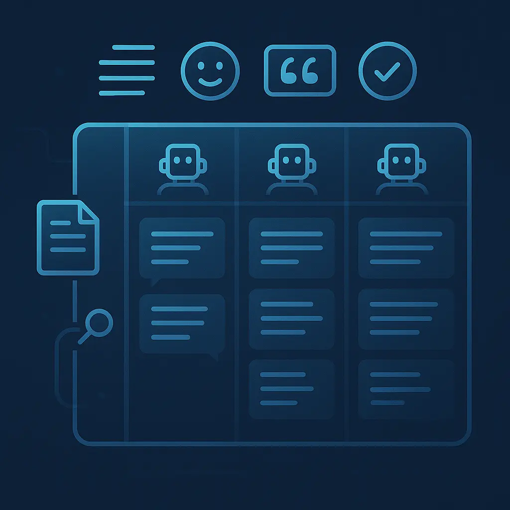 Organize AI evaluation history