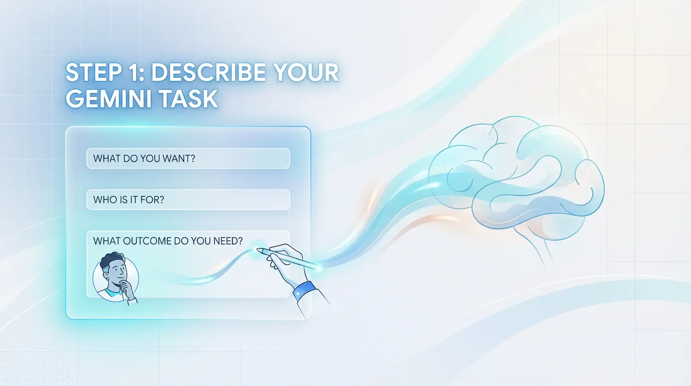 在Gemini prompt maker中描述需求